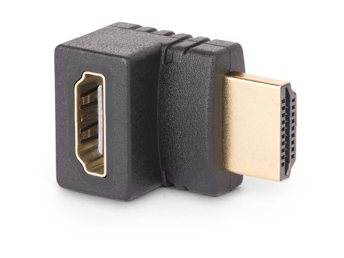 StarTech.com Startech Down Angle HDMI 2.0 Adapter, 90-DegreeHDMI Port Saver - M/F - High Speed - HDMI-Adapter - HDMI männlich zu HDMI weiblich nach oben angewinkelt - Schwarz - passiv - bidirektional