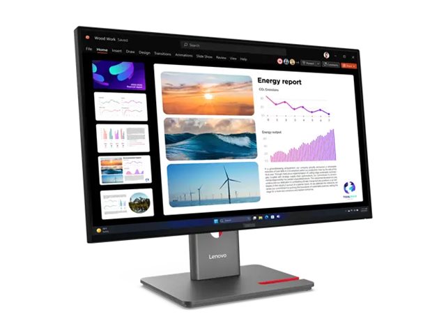 Lenovo ThinkVision P24Q-40 - LED-Monitor - 61 cm (24")(23.8" sichtbar) - 2560 x 1440 QHD @ 120 Hz - IPS - 300 cd/m² - 1500:1 - HDR10 - 4 ms - HDMI - DisplayPort - Raven Black