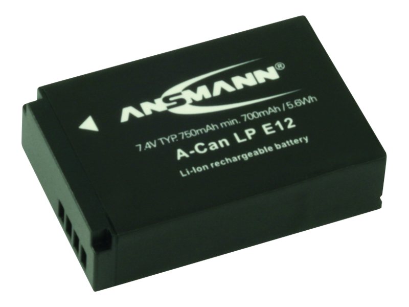 Ansmann A-Can LP-E12 - Batterie - Li-Ion - 750mAh - für Canon EOS 100D - Kiss M - Kiss M2 - Kiss X7 - M - M10 - M100 - M2 - M50 - Rebel SL1; PowerShot SX70