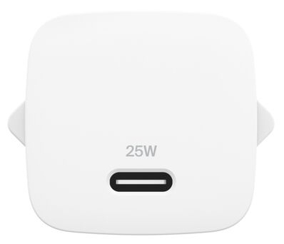 Belkin BoostCharge - Netzteil - PPS-Technologie - 25 Watt - PD 3.1/PPS, Fast Charge (USB-C)auf Kabel: USB-C - mit USB-C-Kabel (1 m)