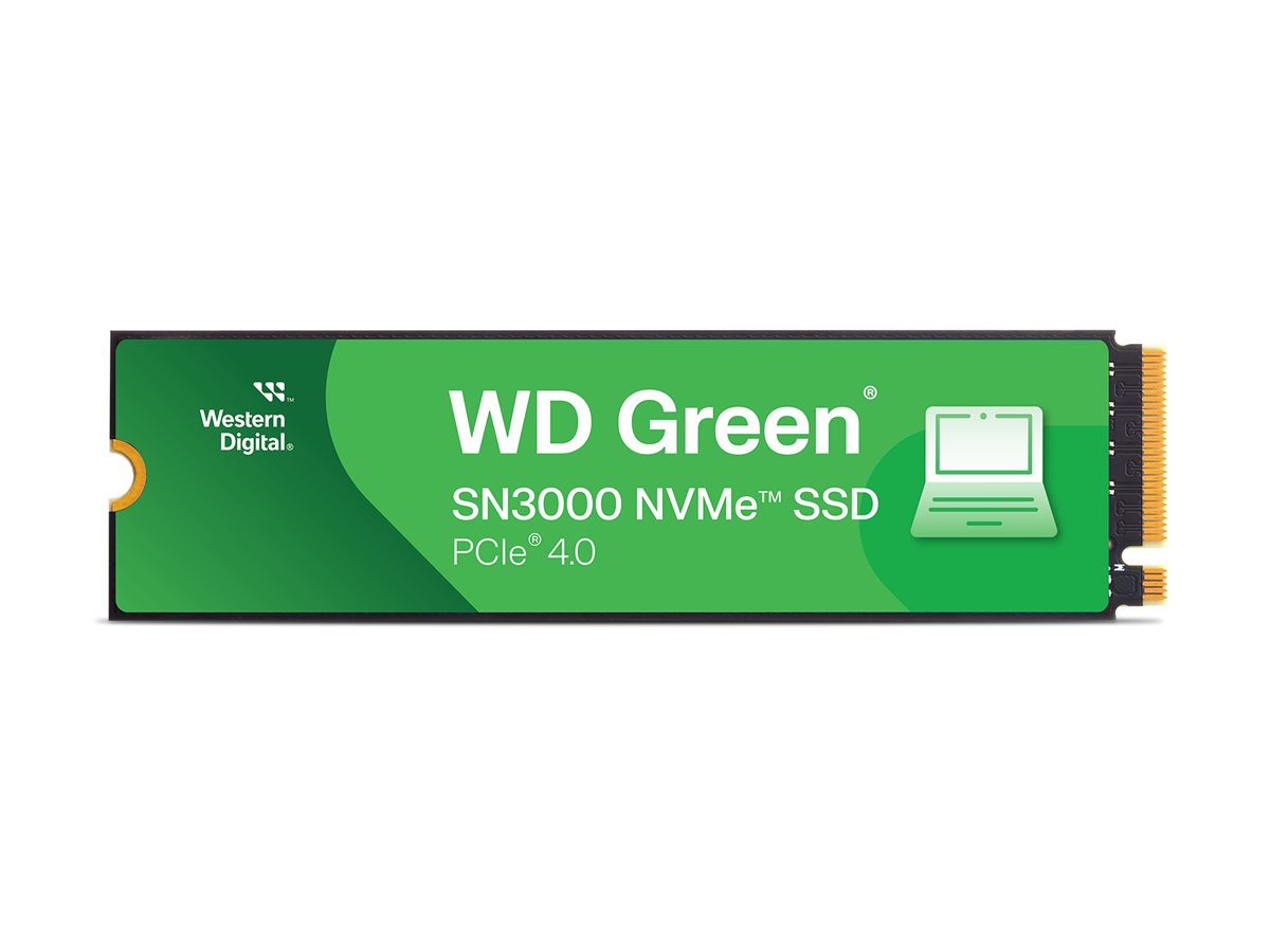 WD Green SN3000 WDS500G4G0E-00CPS0 - SSD - 500 GB - intern - M.2 2280 - PCIe 4.0 x4 (NVMe)M.2 2280 / M-Key / PCIe 4.0 x4 Inkl. UHG