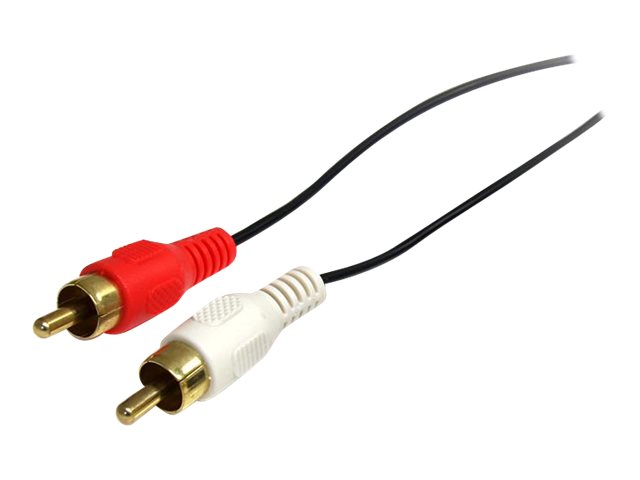 StarTech.com 90cm 3,5mm Klinke auf Cinch AudiokabelSt/St - Klinken/RCA Kabel - Audiokabel - mini-phone stereo 3.5 mm männlich zu RCA x 2 männlich - 92 cm - Schwarz - für P/N: HD202A - ST121HDBTSC - ST