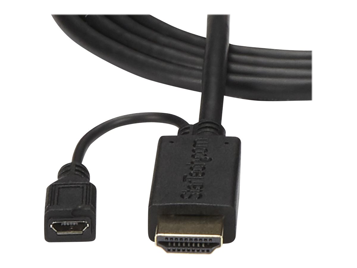StarTech.com 1,8m aktives HDMI auf VGA Konverter Kabel - HDMI zu VGA Adapter 180cm - Schwarz - 1920x1200 / 1080p - Adapterkabel - HDMI, Mikro-USB Typ B (nur Strom)zu HD-15 (VGA) männlich - 2 m - Schwa