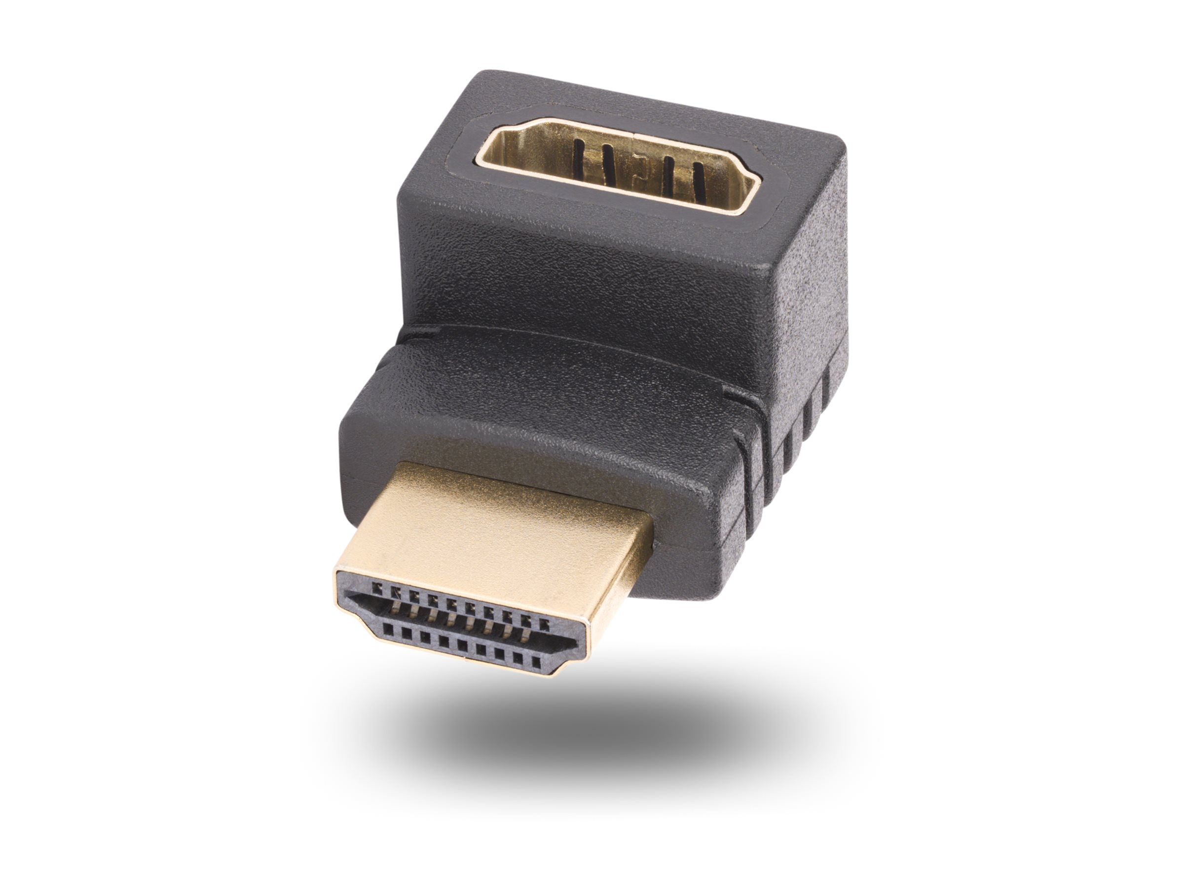 StarTech.com Startech Down Angle HDMI 2.0 Adapter, 90-DegreeHDMI Port Saver - M/F - High Speed - HDMI-Adapter - HDMI männlich zu HDMI weiblich nach oben angewinkelt - Schwarz - passiv - bidirektional