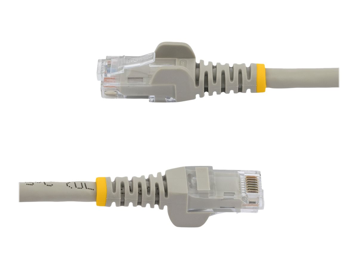 StarTech.com 10m CAT6 Ethernet Cable, 10 Gigabit Snagless RJ45 650MHz 100W PoE Patch Cord, CAT 6 10GbE UTP Network Cable w/Strain Relief, Grey, Wiring is UL Certified/TIA - Category 6 - 24AWG (N6PATC1