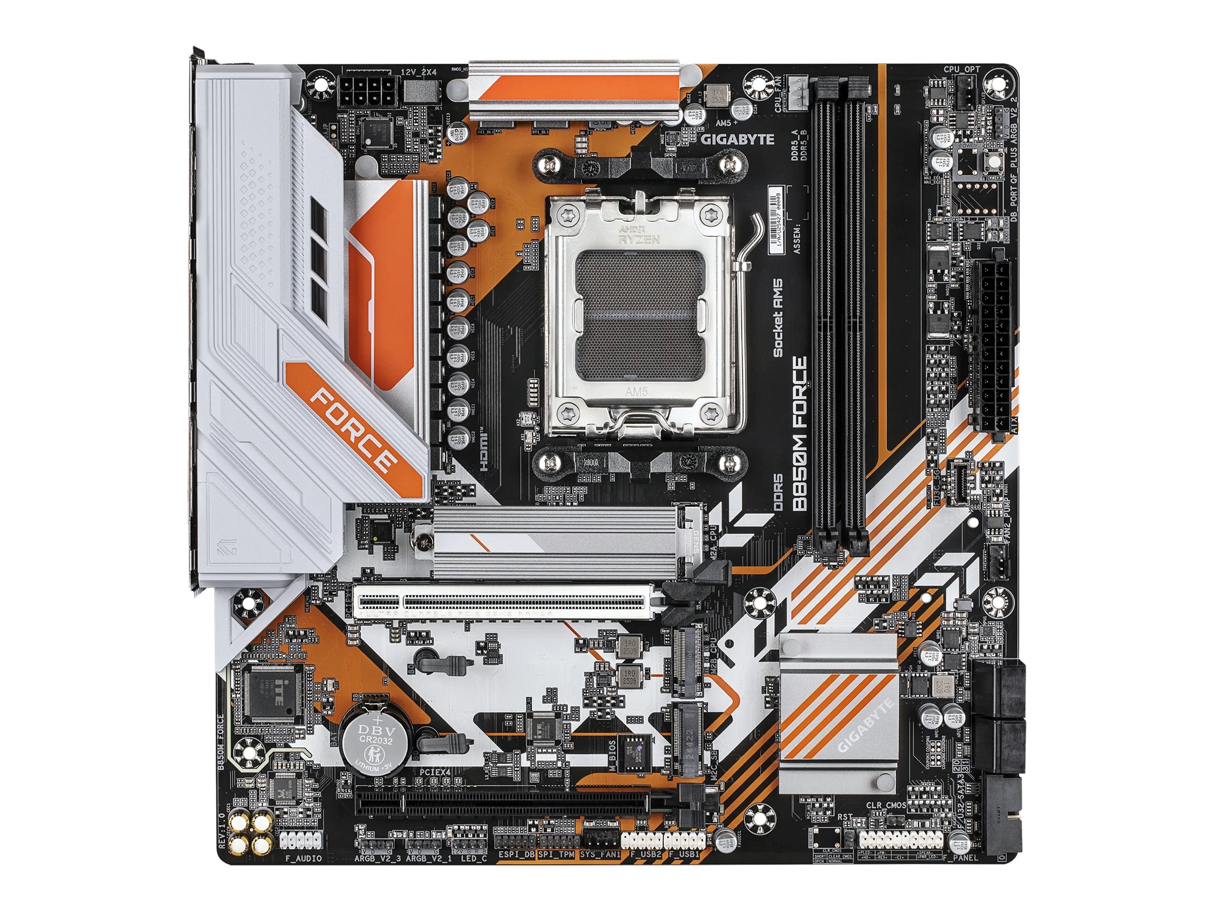 Gigabyte B850M FORCE - Motherboard - micro ATX - Socket AM5 - AMD B850 Chipsatz - USB-C 3.2 Gen 1, USB 3.2 Gen 2, USB 3.2 Gen 1 - 2.5 Gigabit LAN - Onboard-Grafik (CPU erforderlich)HD Audio (8-Kanal)
