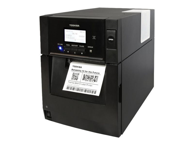 Toshiba TEC BA410T-GS12-QM-S - Etikettendrucker - Thermodirekt - Rolle (11,8 cm)203 dpi - bis zu 203.2 mm/Sek. - USB 2.0 - LAN - NFC - Bluetooth 2.1 EDR