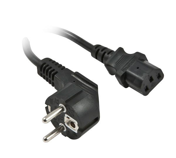 Synergy 21 S215389, 0,5 m, CEE7/7, IEC C13, 250 V, 10 ANetzkabel 230V Schutzkontakt CEE7(Stecker)->Kaltgeräte IEC-C13(Buchse) - 0.5m