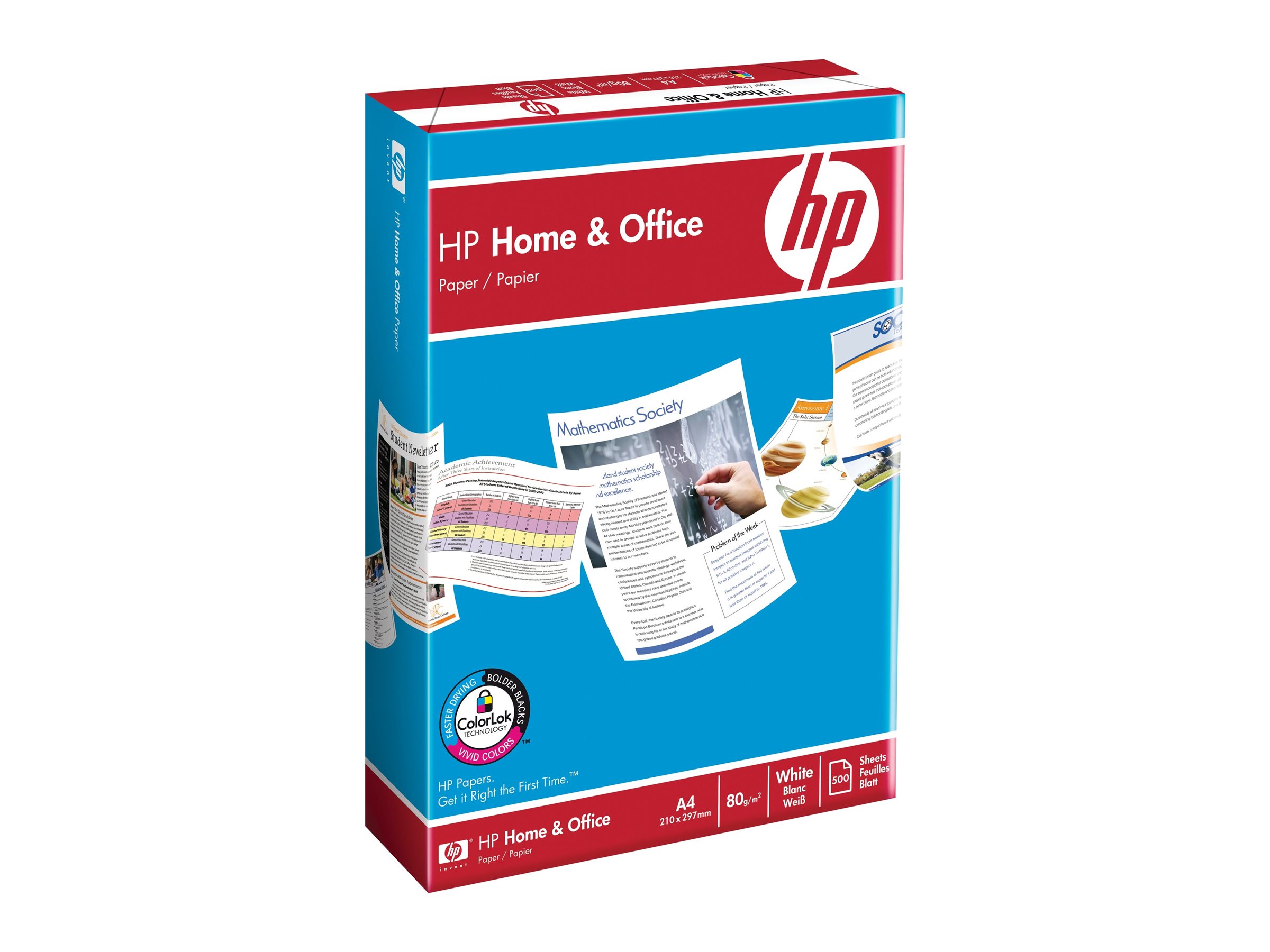 HP Home & Office Paper - A4 (210 x 297 mm)80 g/m² - 500 Stck. Normalpapier - für Deskjet 11XX - Ink Advantage 1115 - Ultra Ink Advantage 2029; Officejet 20X - 6000 E609 - 80XX