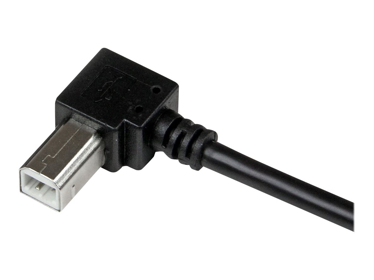 StarTech.com 1m USB 2.0 A auf B Kabel rechts gewinkelt - St/St - USB Druckerkabel - USB-Kabel - USB Typ B (M)zu USB (M) - USB 2.0 - 1 m - 90° Stecker - Schwarz