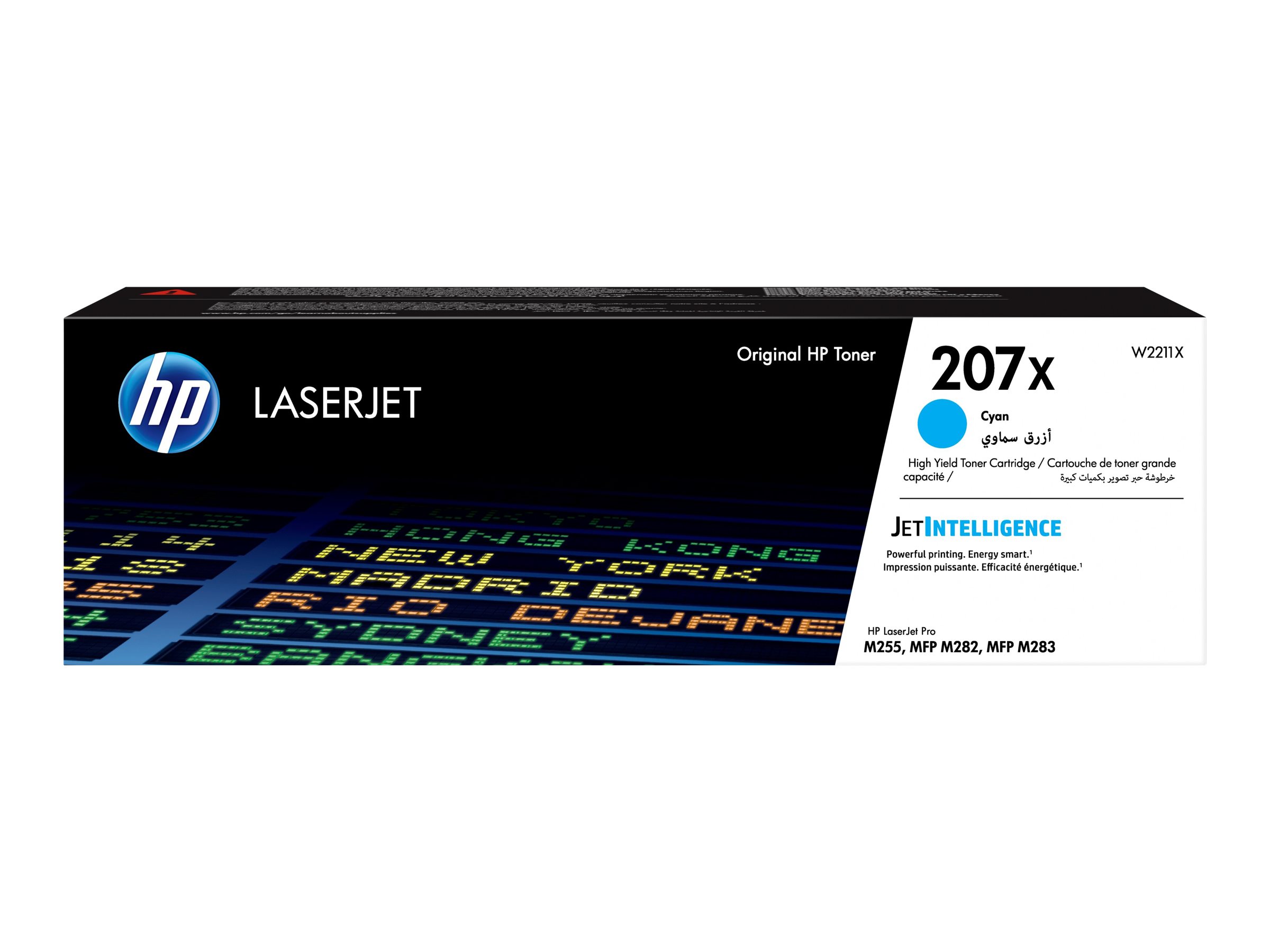 HP 207X - Hohe Ergiebigkeit - Cyan - original - LaserJet - Tonerpatrone (W2211X)für Color LaserJet Pro M255dw - M255nw - MFP M282nw - MFP M283fdn - MFP M283fdw