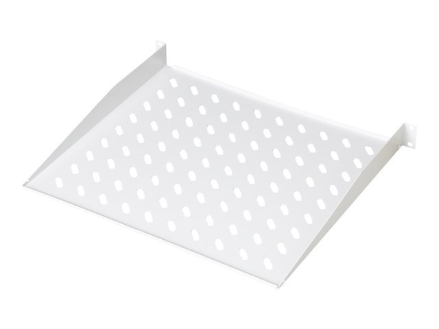 DIGITUS Fachboden zum Festeinbau in 483 mm (19")-Schränke1HE Fachboden festeinbau f. Schr. ab 400 mm Tiefe 45x482x250 mm - bis 15 kg - grau (RAL 7035)