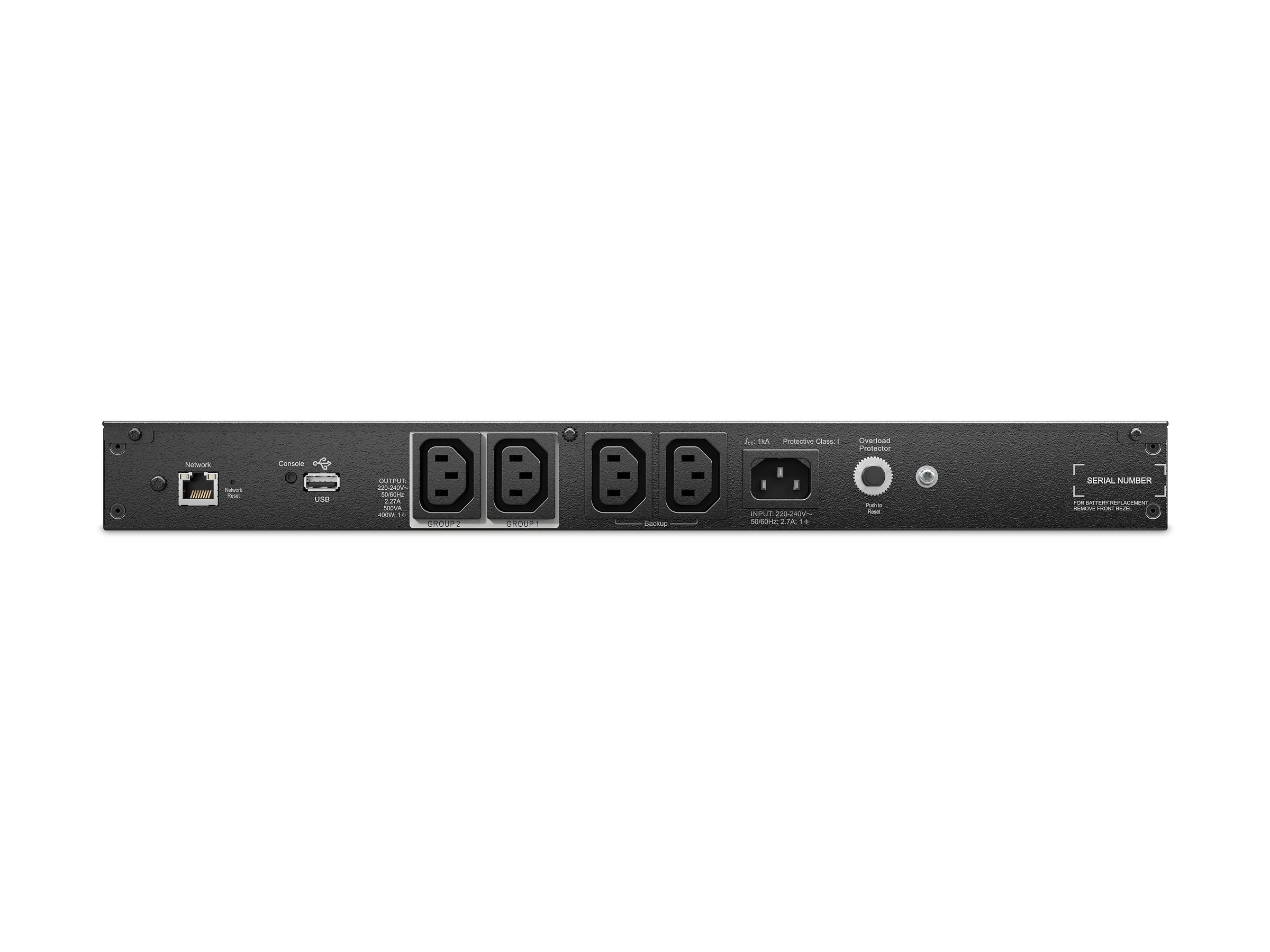 APC Smart-UPS SC SCL500RMI1UNC - USV (Rackeinbaufähig) - Wechselstrom 230 V - 400 Watt - 500 VA - Ethernet 10/100 - USB - Ausgangsanschlüsse: 4 - 1U - Schwarz - Silber - für P/N: AR106V - AR4018SPX432