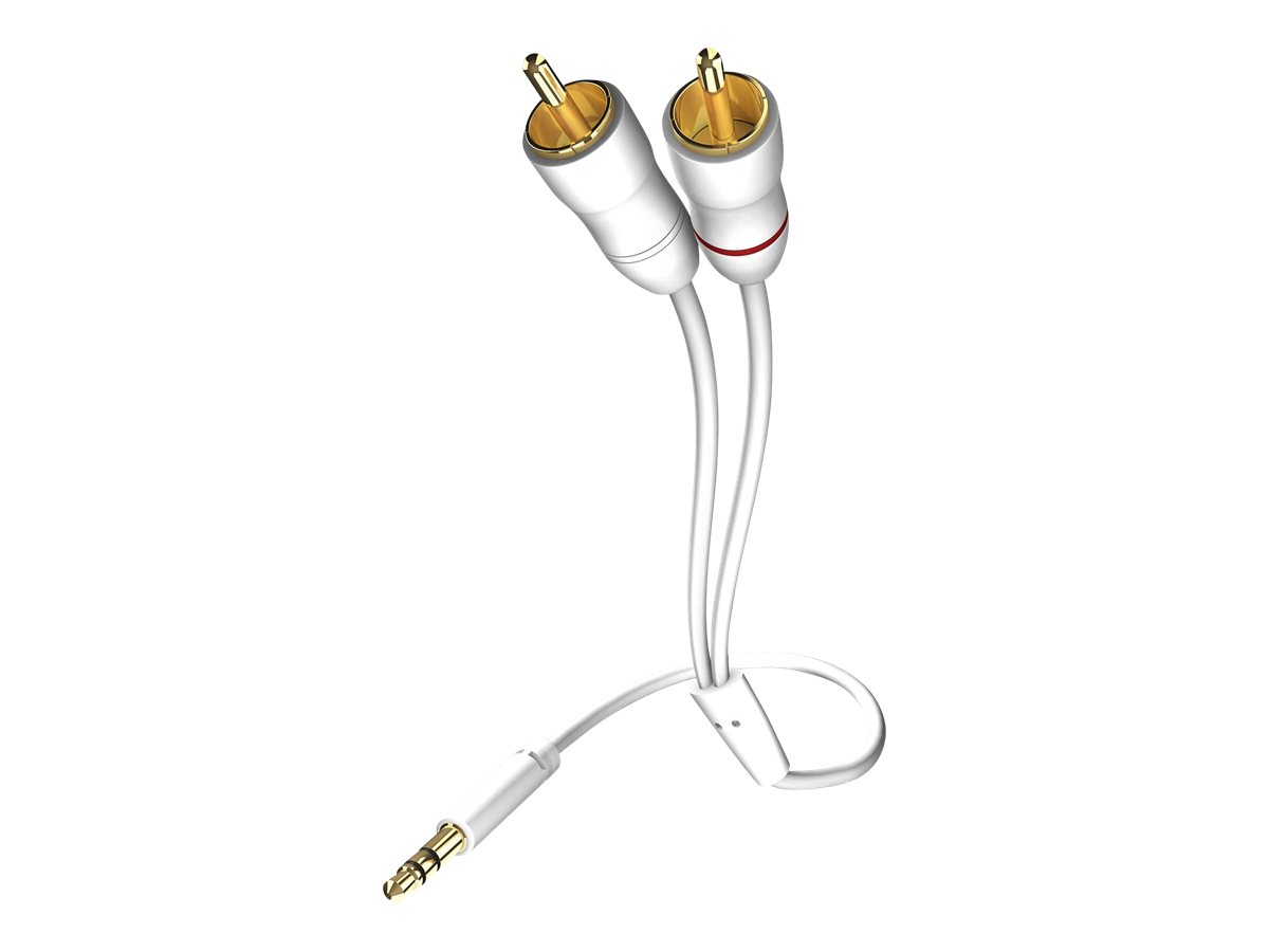 in-akustik Star MP3 Audio Cable - AudiokabelRCA x 2 männlich zu mini-phone stereo 3.5 mm männlich - 5 m - abgeschirmt - weiß