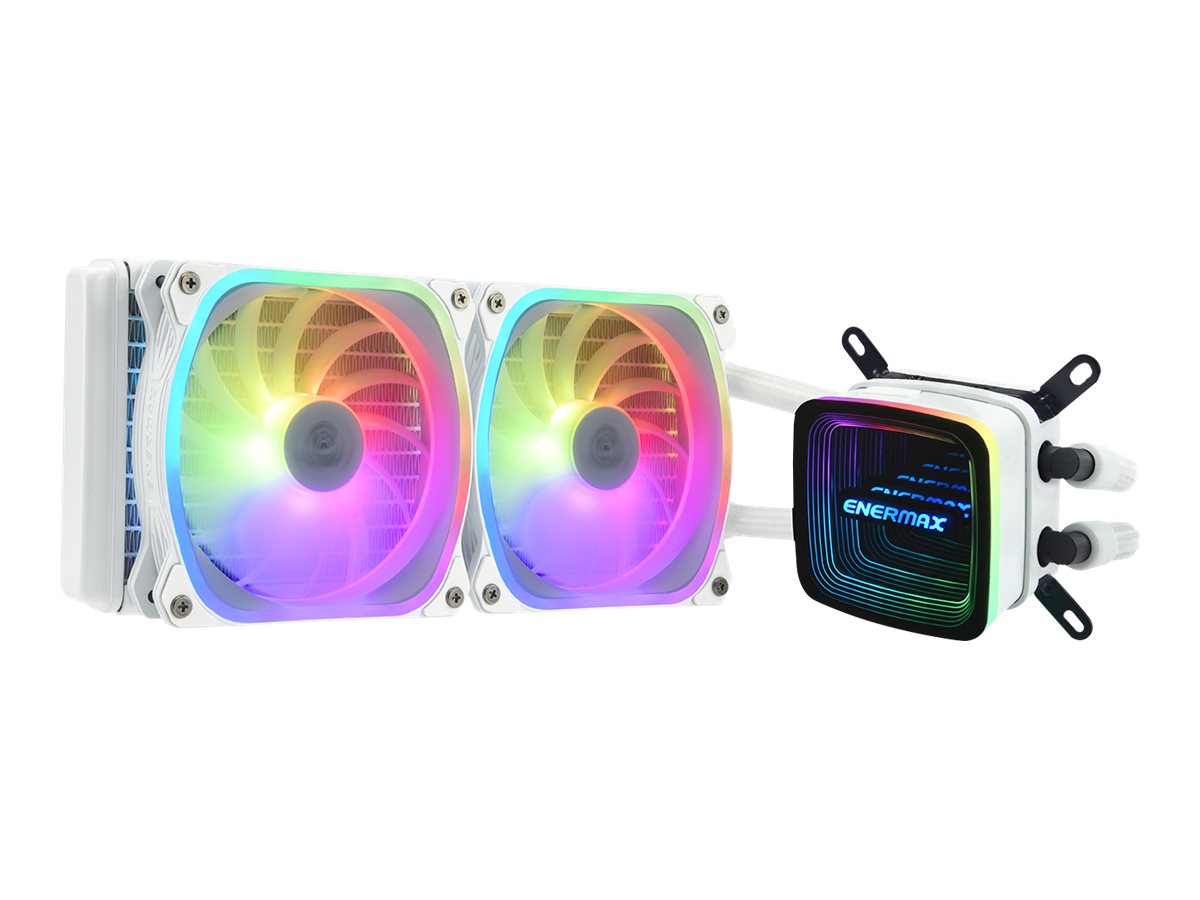 Enermax Aquafusion ADV series ELC-AQFA240-SQA-W - Prozessor-Flüssigkeitskühlsystem - 240 mm cpu-Flüssigkeitskühler - (für: LGA1366, AM3+, LGA2011, FM1, FM2+, LGA2011-3, AM4, LGA2066, LGA1200, LGA1700,