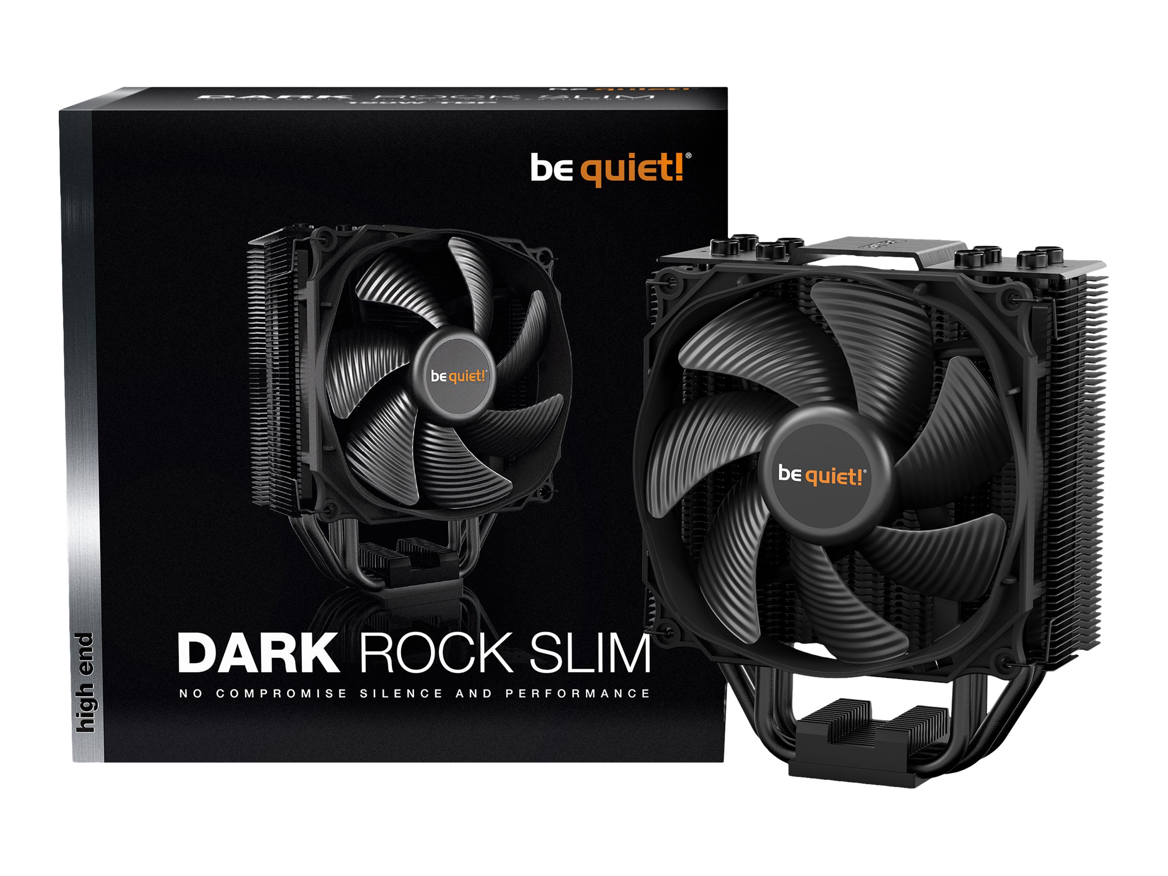 Be Quiet! Dark Rock Slim - Prozessor-Luftkühler - (für: LGA1150, LGA1151, LGA1155, LGA1200, LGA1700, LGA2011-3 (Square ILM)LGA2066 - AM4) - Kupfer - 120 mm - Schwarz