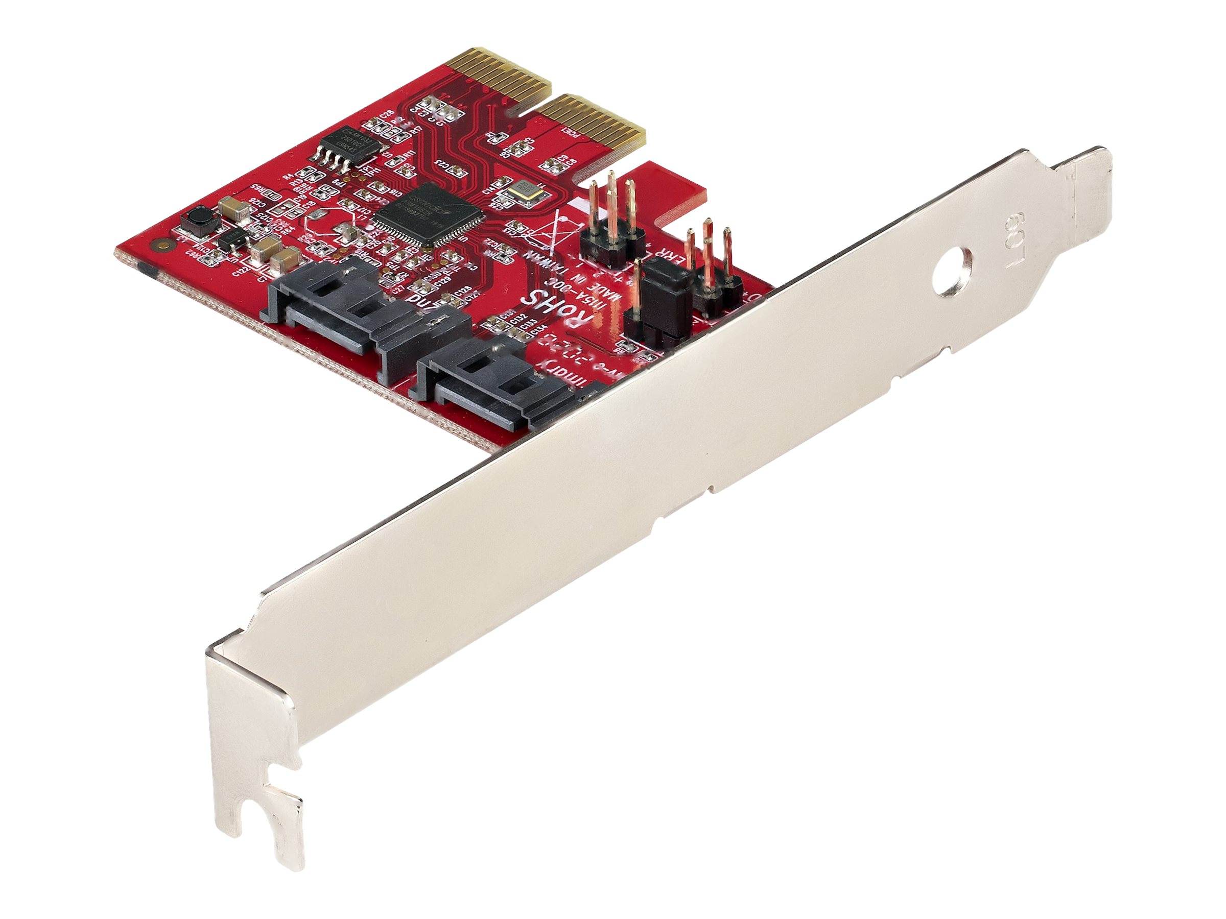 StarTech.com 2 Port PCIe SATA RAID Kontroller - PCIe SATA hardware RAID Controller - PCIe Festplatten/SSD RAID Controller/Karte - Full/Low Profil Blende - ASM1062R SATA RAID (2P6GR-PCIE-SATA-CARD)Spei