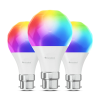 Nanoleaf NF080B02-3A19B, Intelligentes Leuchtmittel, WLAN, Weiß, B22, 16000000 Farben, 2700 KMatter Thread B22 Smart Bulbs (3 Pack)