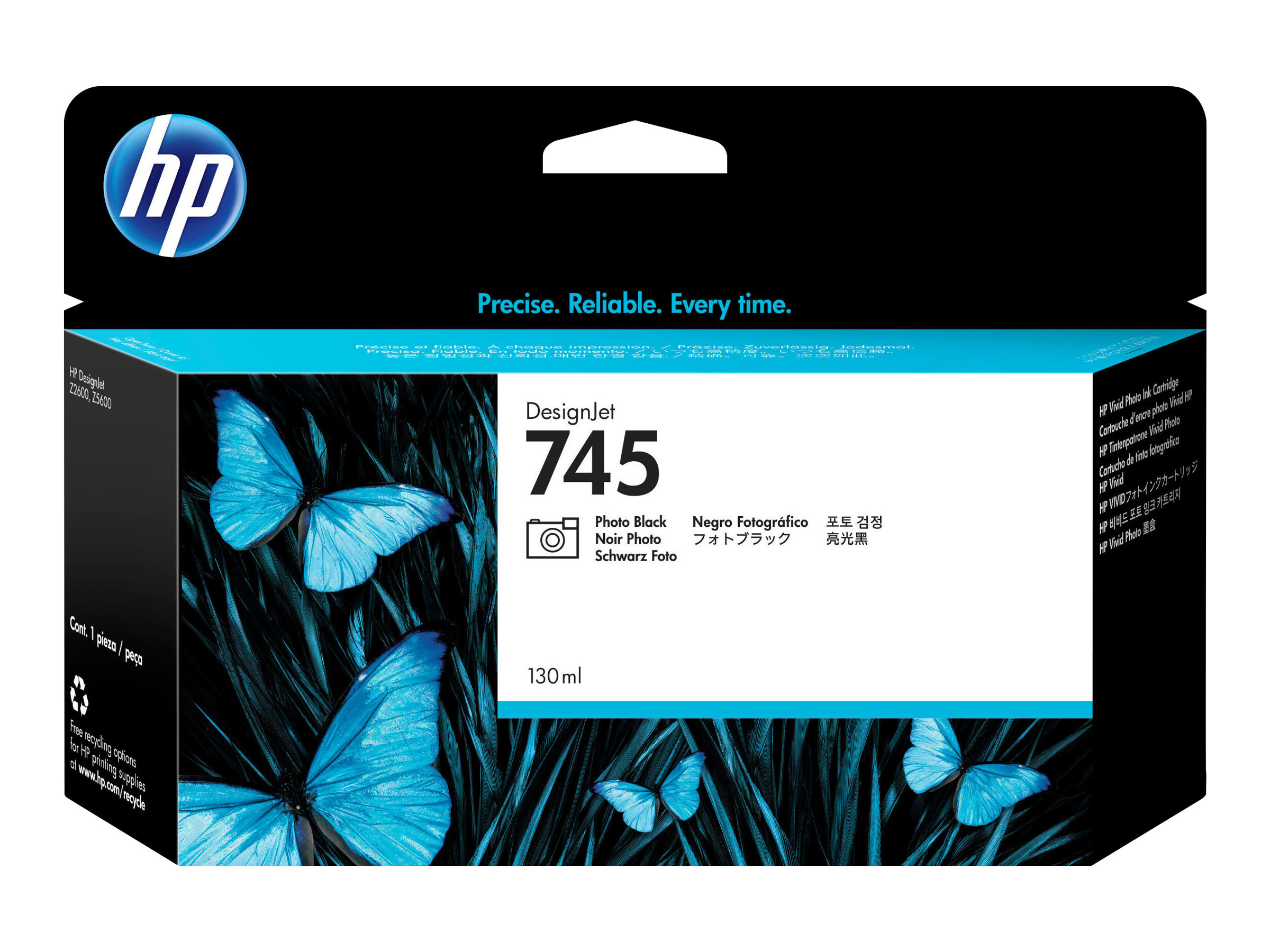 HP 745 - 130 ml - Photo schwarz - original -DesignJet - Tintenpatrone - für DesignJet Z2600 PostScript - Z5600 PostScript