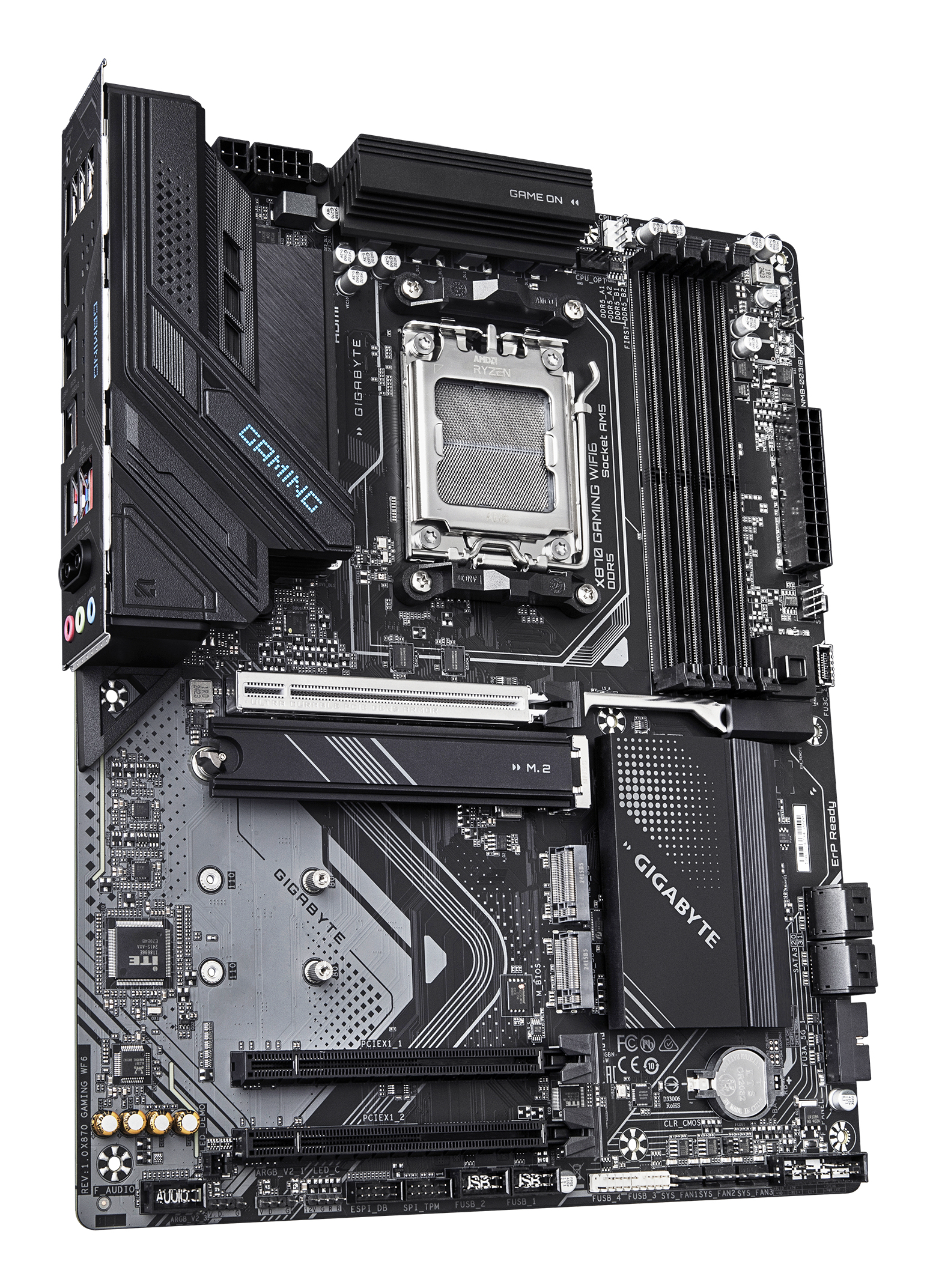 Gigabyte X870 GAMING WIFI6 - Motherboard - ATX - Socket AM5 - AMD X870 Chipsatz - USB4, USB 3.2 Gen 2, USB 3.2 Gen 1, USB-C 3.2 Gen 2x2 - 2.5 Gigabit LAN, Wi-Fi 6, Bluetooth - Onboard-Grafik (CPU erfo