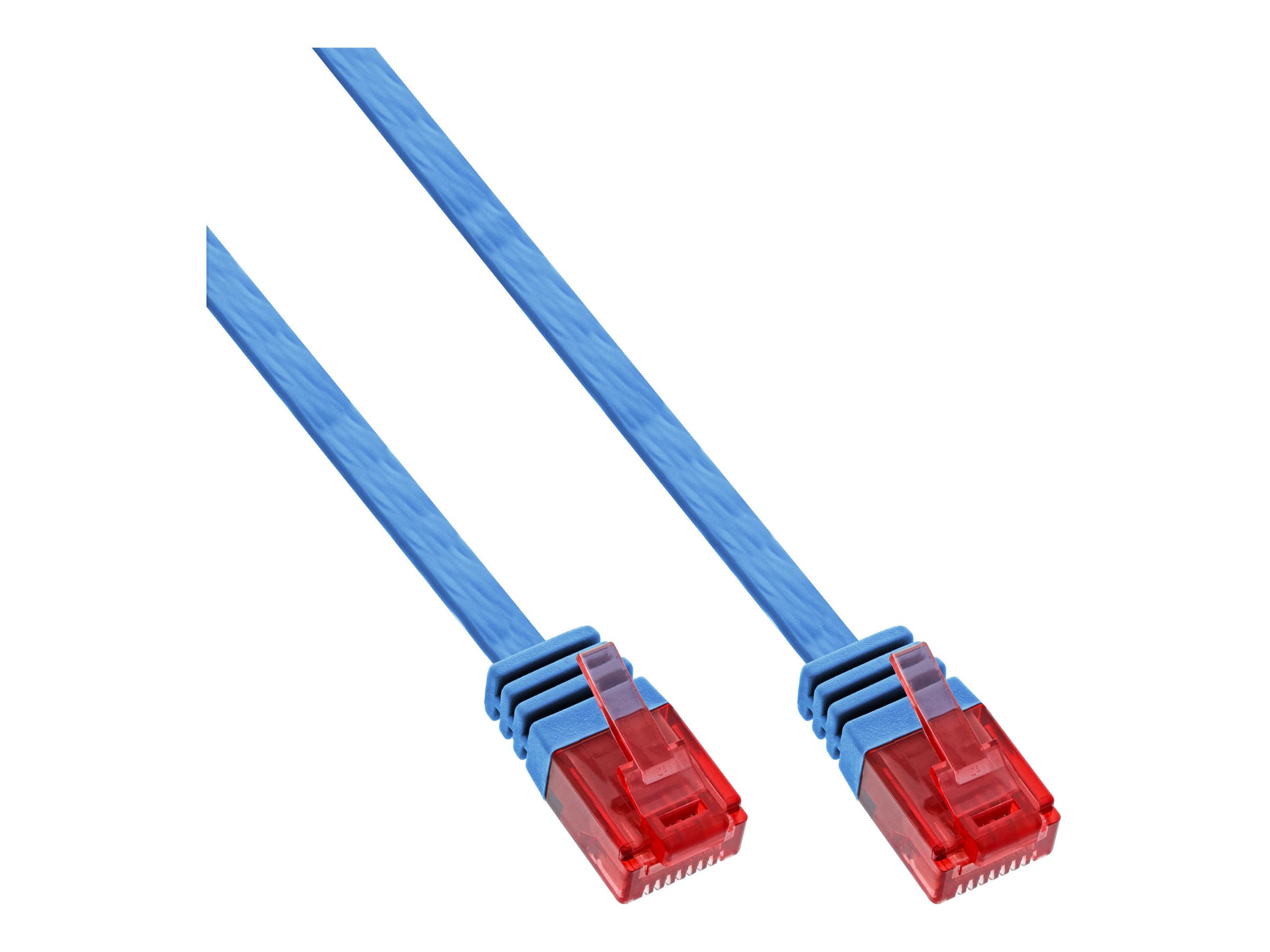 InLine Patchkabel flach - U/UTP - Cat.6 - blau - 7m7 m - UTP - CAT 6 - geformt - flach - Blau