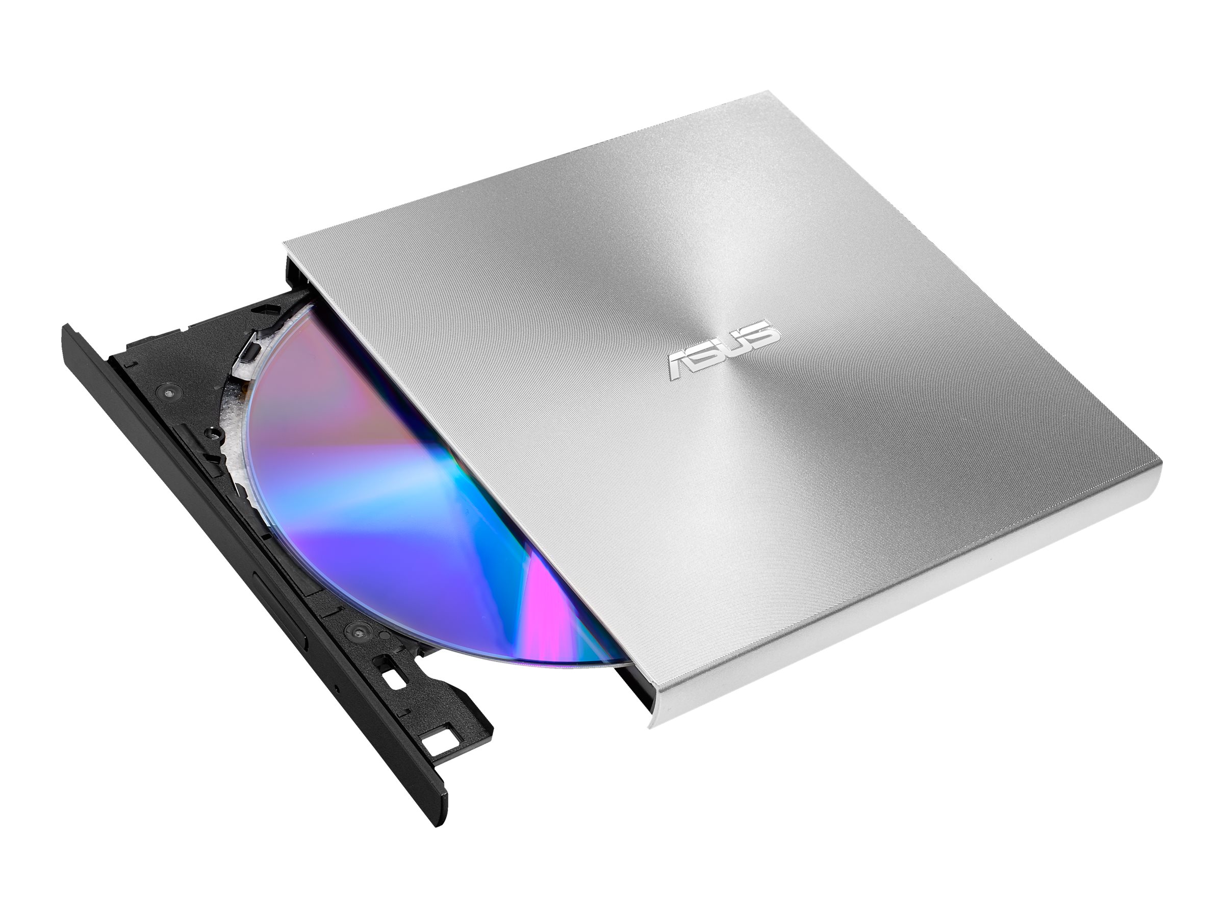 ASUS ZenDrive U9M SDRW-08U9M-U - Laufwerk - DVD±RW (±R DL)8x/8x - USB 2.0 - extern - Silber - für 15; ROG Strix G15; ROG Zephyrus Duo 15; ROG Zephyrus G14; TUF505; ZenBook 13