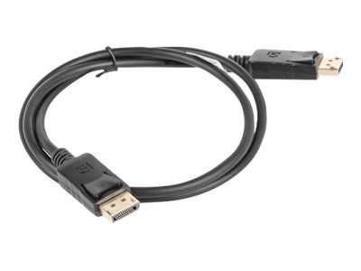 Lanberg DisplayPort-Kabel - DisplayPort (M)eingerastet zu DisplayPort (M) eingerastet - DisplayPort 1.2 - 300 V - 1 m - 4K Unterstützung - Schwarz