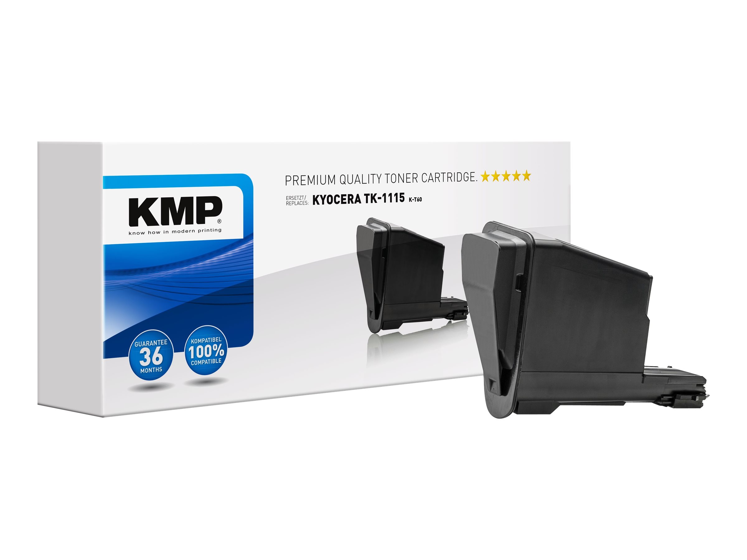 KMP K-T60 - Schwarz - kompatibel - Tonerpatrone (Alternative zu: Kyocera TK-1115)für Kyocera FS-1220MFP - FS-1220MFP/KL3 - FS-1320MFP - FS-1320MFP/KL3; FS-1041 - 1041/KL3