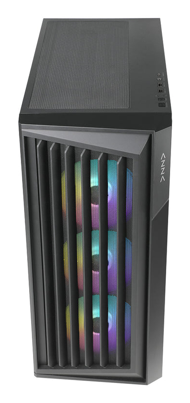 AZZA Torrent, Midi Tower, PC, Schwarz, ATX, ITX, micro ATX, Gaming, Blau, Grün, Orange2,5 " - Lüfter - USB Typ C