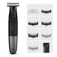 Braun XT5200, Schwarz, Silber, Rechteck, 1 mm, 5 mm, Bart, Gesicht, AkkuSeries X - Barttrimmer und Körperrasierer für Gesichts- und Körperhaare - XT5200