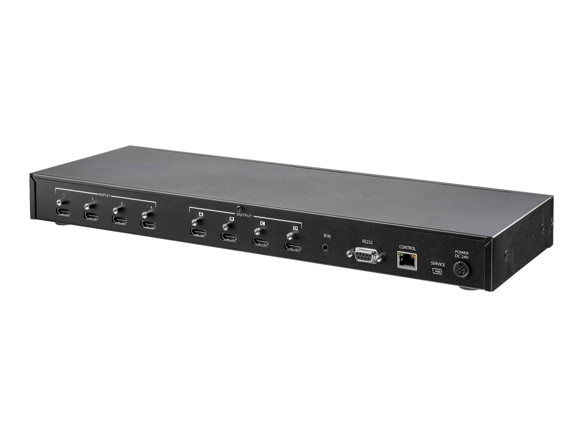 StarTech.com 4x4 HDMI Matrix Switch mit Audio- und Ethernet-Steuerung - 4K 60Hz - HDMI-Switch - Rack-montierbar (VS424HD4K60)Video/Audio-Schalter - Desktop