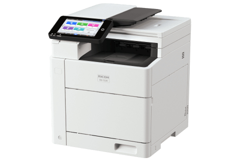 Ricoh IM C320F - Multifunktionsdrucker - Farbe - Laser - A4 (210 x 297 mm)(Original) - A4 (Medien) - bis zu 32 Seiten/Min. (Kopieren) - bis zu 32 Seiten/Min. (Drucken) - 300 Blatt - 33.6 Kbps - USB-Ho