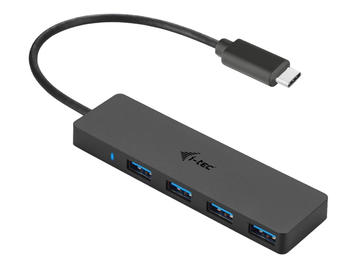 i-tec USB-C Slim Passive Hub - Hub - 4 x SuperSpeedUSB 3.0 - Desktop