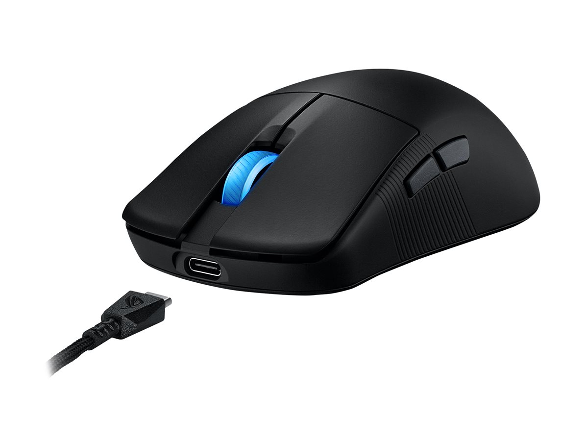 ASUS ROG Harpe Ace Mini - Maus - optisch - 5Tasten - kabelgebunden - kabellos - USB - Bluetooth 5.1 - 2.4 GHz - Schwarz