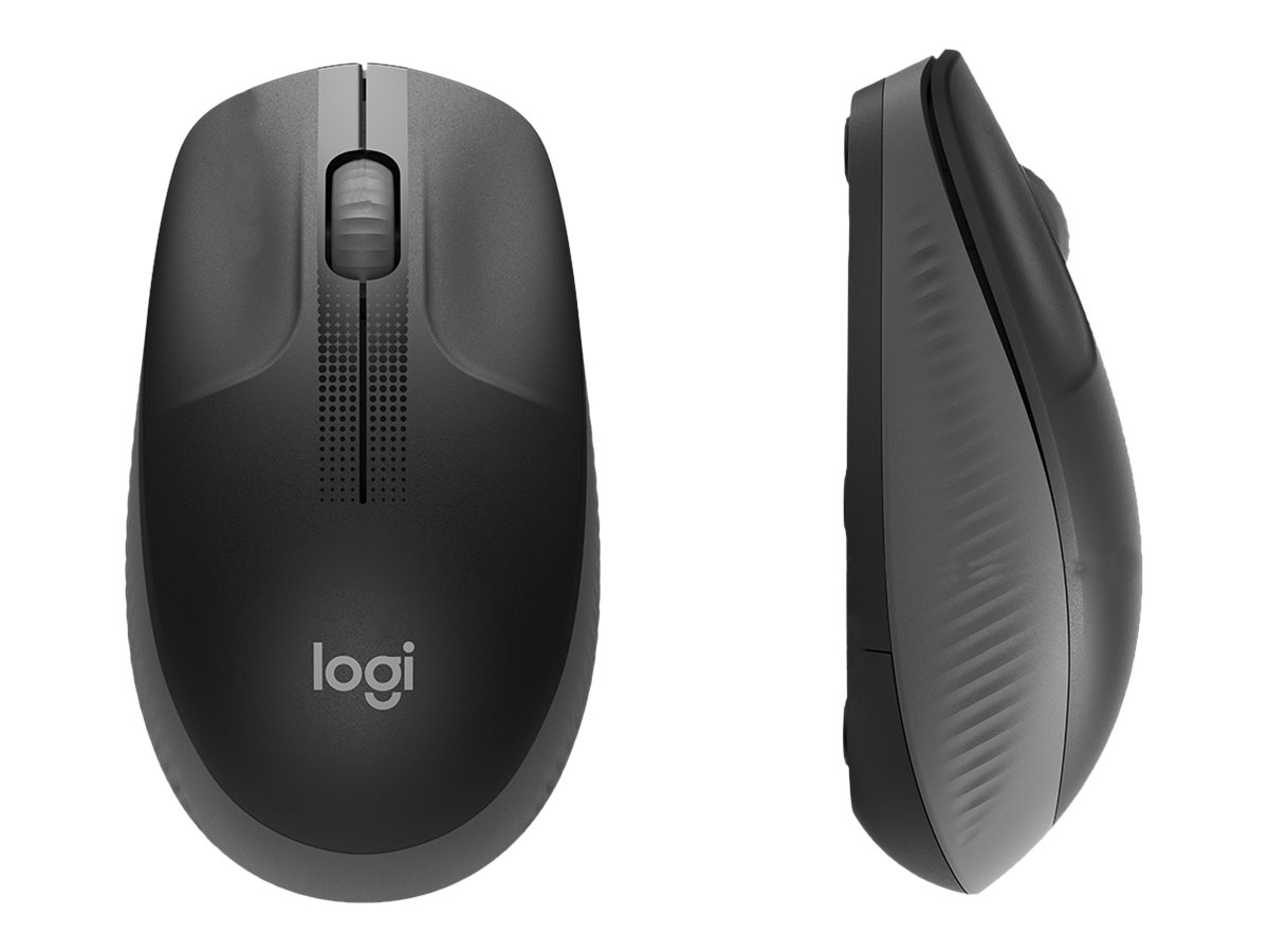Logitech M190 - Maus - optisch - 3 Tasten - kabellos - kabelloser Empfänger (USB)holzkohlefarben