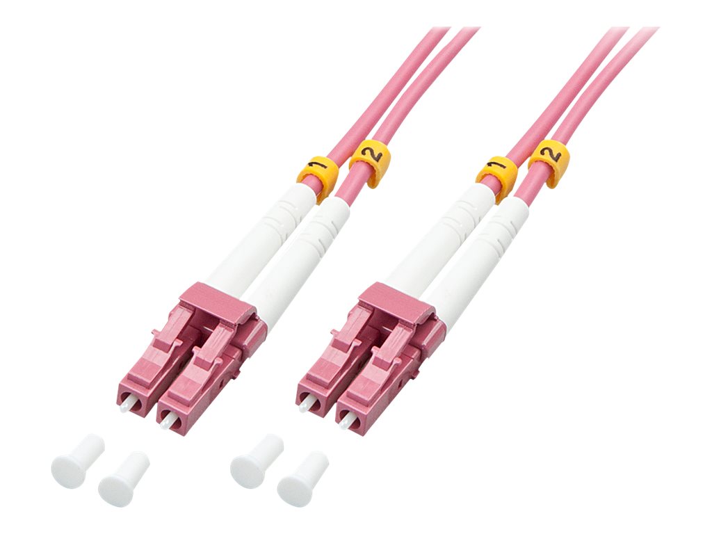 Lindy Patch-Kabel - LC Multi-Mode (M) zu LC Multi-Mode (M)2 m - 2 m - Glasfaser - Duplex - 50/125 Mikrometer - OM4 - halogenfrei - lila