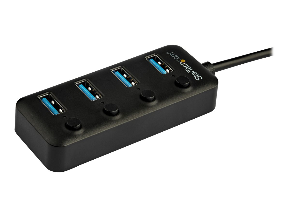 StarTech.com 4 Port USB-C Hub - 4x USB-A mitindividuellen An/Aus-Schaltern - Mobiler USB C zu USB 3.0 Verteiler - USB Type-C Splitter - Hub - 4 x USB 3.1 Gen 1 - Desktop