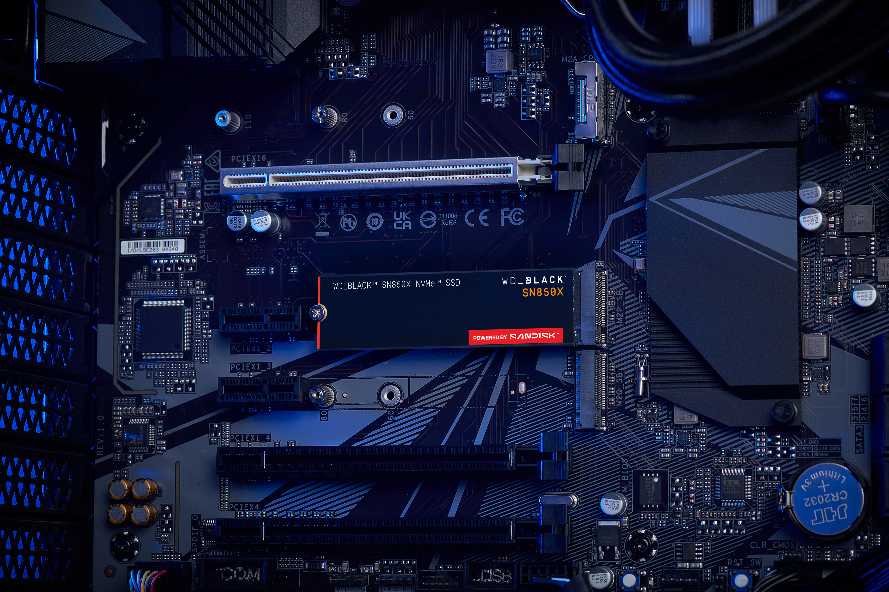 WD_BLACK SN850X WDS100T2X0E - SSD - verschlüsselt - 1 TB - intern - M.2 2280 - PCIe 4.0 x4 (NVMe)TCG Opal Encryption 2.01 - für Sony PlayStation 5