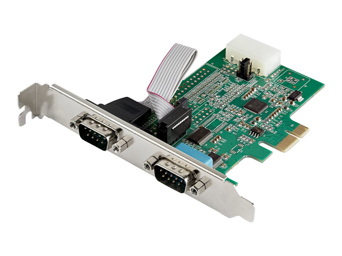 StarTech.com Startech 2 Port Serielle PCI Express RS232 Adapter Karte - Serielle PCIe RS232 Kontroller Karte - PCIe zu Dual Serielle DB9 - 16950 UART - Erweiterungskarte - Windows & Linux (PEX2S953)Se