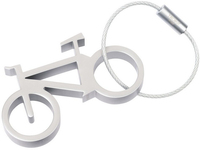 Troika BTO24/MA, Schlüsselring, Grau, Aluminium, Abbildung, 100 mm, 40 mmTroika Schlüsselanhänger Fahrrad Drahtesel SilberMotiv: Fahrräder - Detailfarbe: Silber