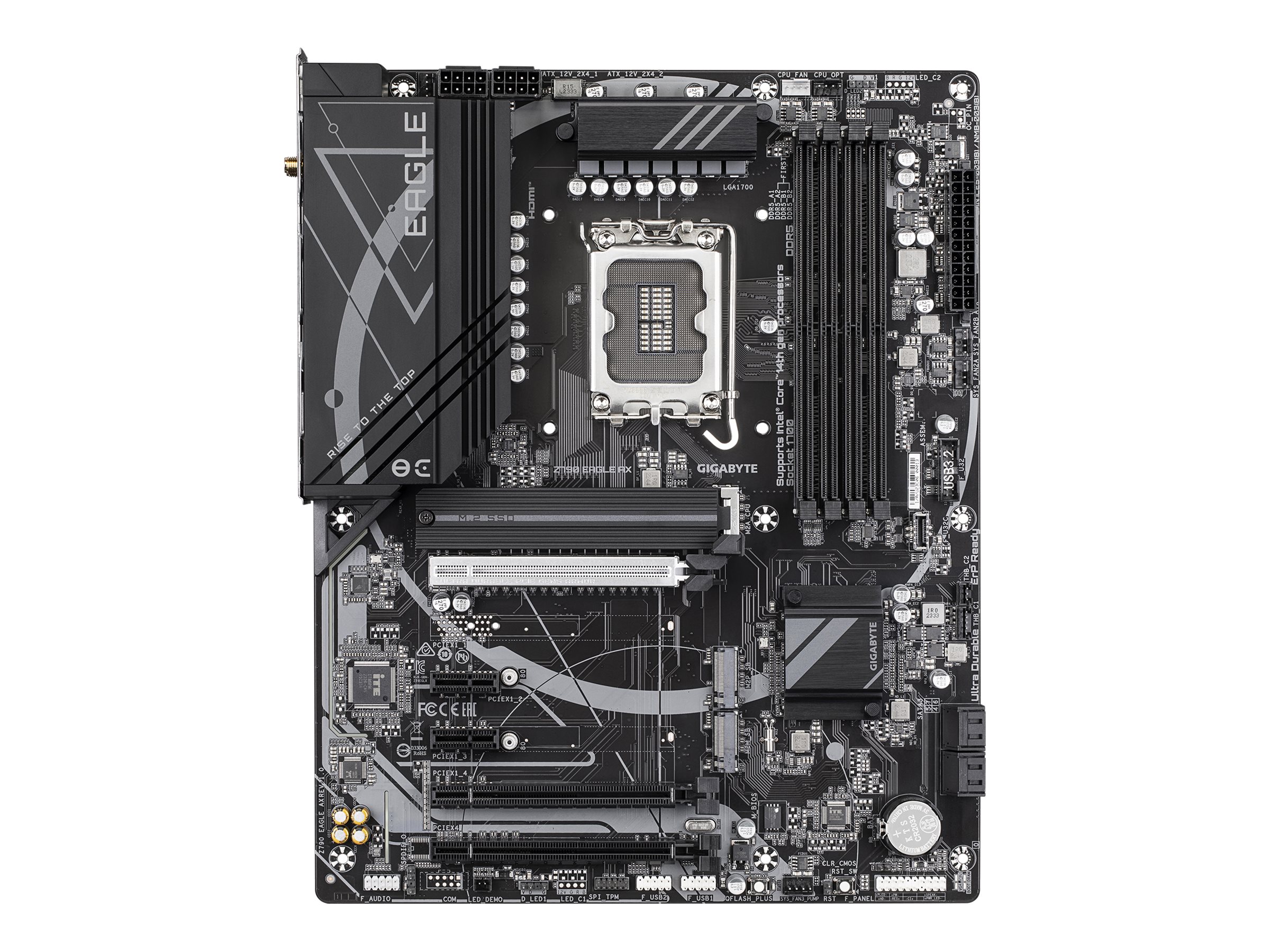 Gigabyte Z790 EAGLE AX - 1.0 - Motherboard - ATX - LGA1700 Sockel - Z790 Chipsatz - USB-C 3.2 Gen2, USB-C 3.2 Gen 1, USB 3.2 Gen 1, USB 3.2 Gen 2 - 2.5 Gigabit LAN, Wi-Fi 6E, Bluetooth - Onboard-Grafi