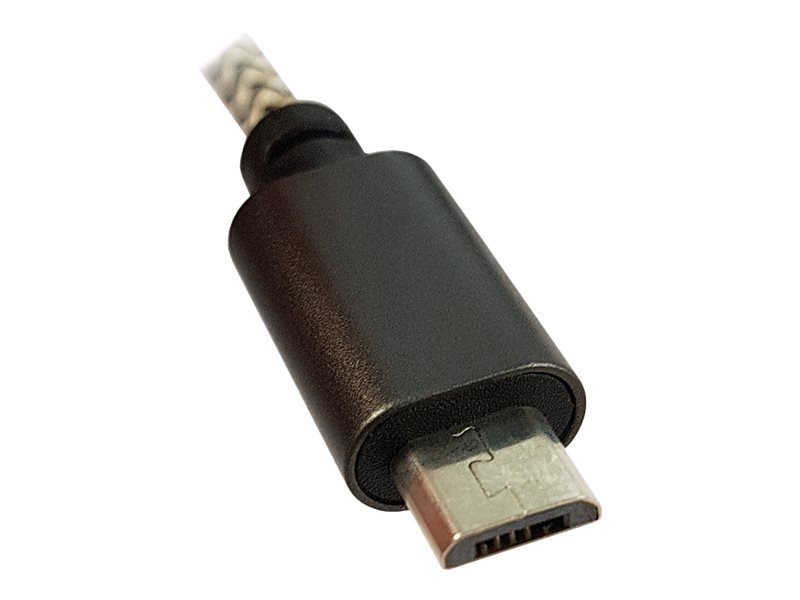 LC-Power USB-Kabel - USB (M) zu Micro-USB Typ B (M)2 A - 1 m - Schwarz - Silber
