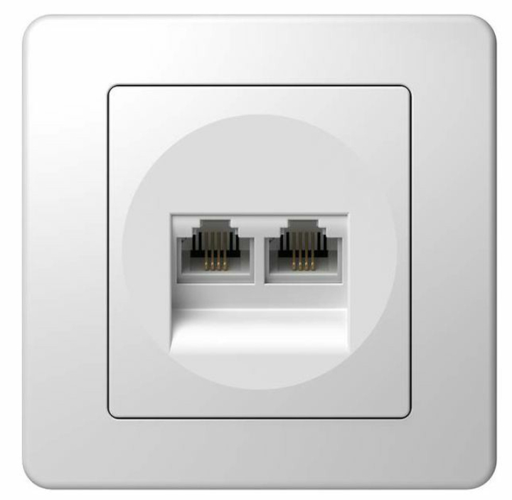 TEM KE38PW, 2 x RJ-11, Weiß