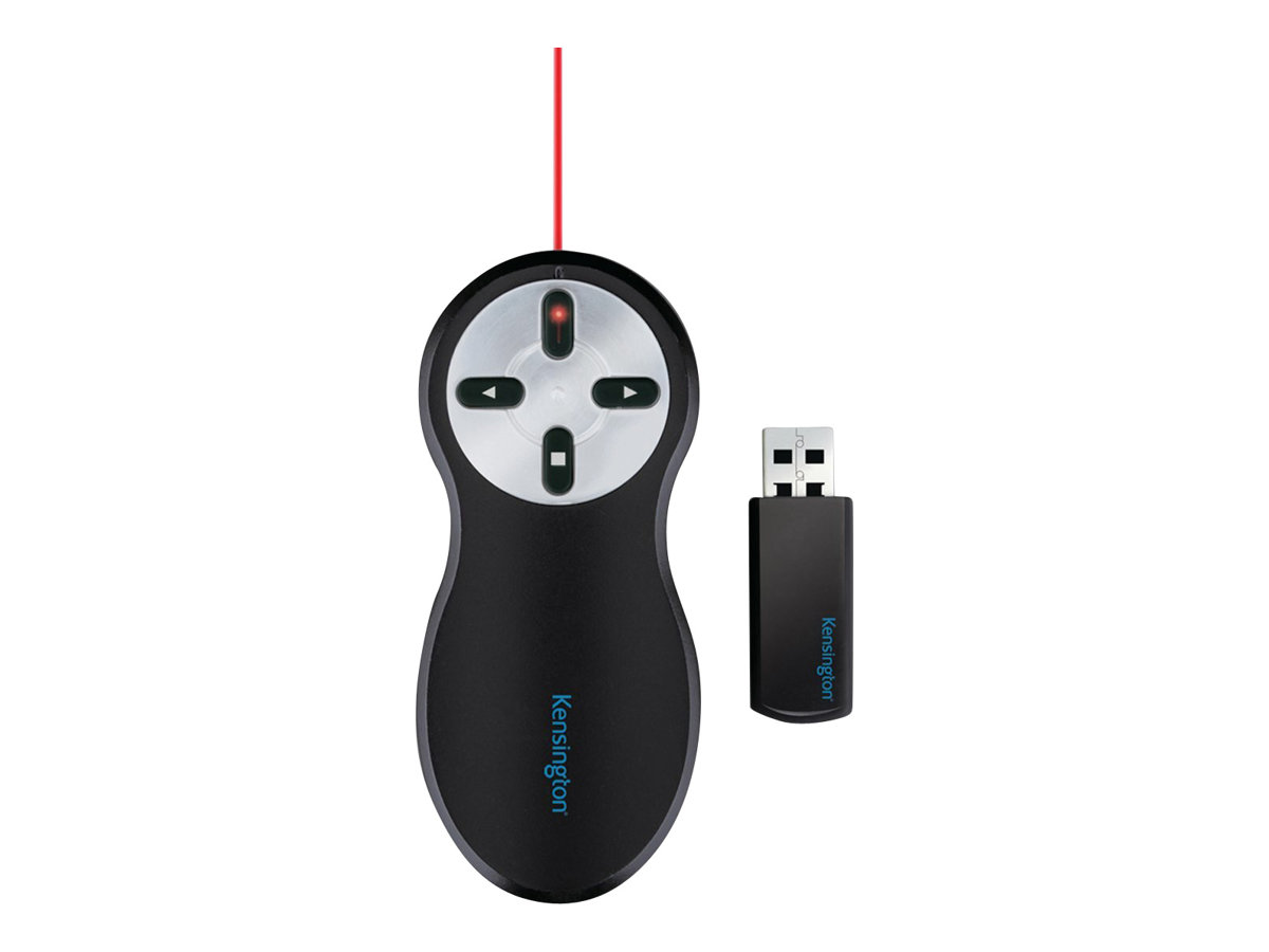 Kensington Si600 Wireless Presenter with LaserPointer - Präsentations-Fernsteuerung - 4 Tasten - Radio - Schwarz