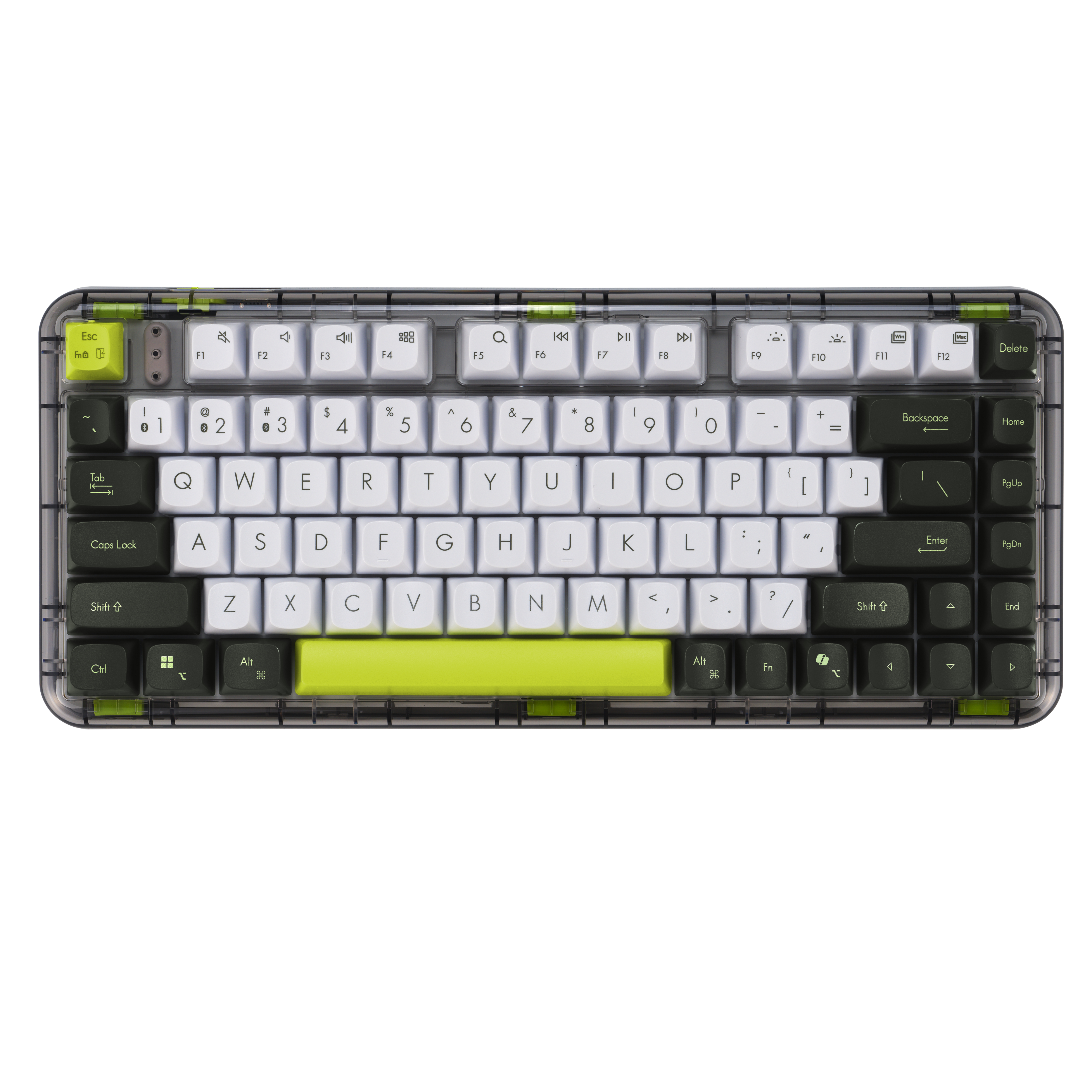 ASUS Jelly75 KD201 KEYBOARD/VT-GN/GE/83, 75%, Verkabelt & Kabellos, USB + RF Wireless + Bluetooth, Mechanischer Switch, MehrfarbigBluetooth