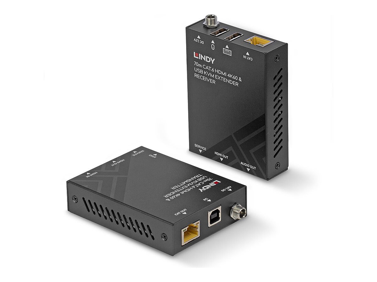 Lindy Sender und Empfänger - KVM-/Audio-/USB-Extenderüber CAT 6 - USB - bis zu 70 m