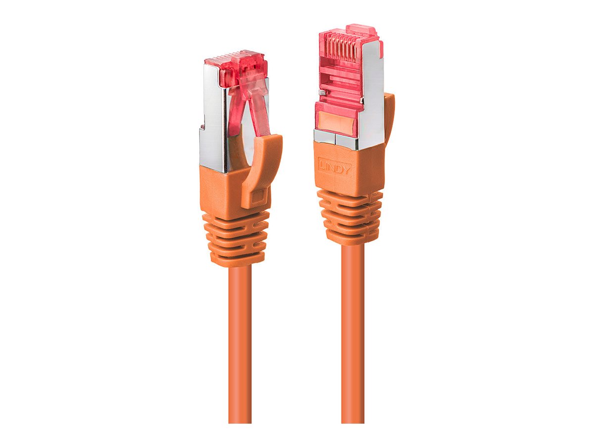 Lindy Patch-Kabel - RJ-45 (M) zu RJ-45 (M)7.5 m - SFTP - PiMF - CAT 6e - ohne Haken - orange