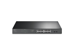 TP-LINK JetStream TL-SG1218MPE - Switch - Smart - 16 x 10/100/1000 (PoE+)+ 2 x Gigabit SFP - an Rack montierbar - PoE+ (192 W) - AC 100 - 240 V