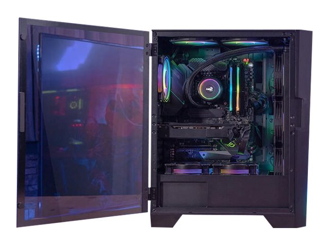 AEROCOOL ADVANCED TECHNOLOGIES AeroCool Mirage-G-BK-v1 - Mid tower - ATX - Seitenteil mit Fenster (gehärtetes Glas)keine Spannungsversorgung (ATX) - Schwarz - USB/Audio