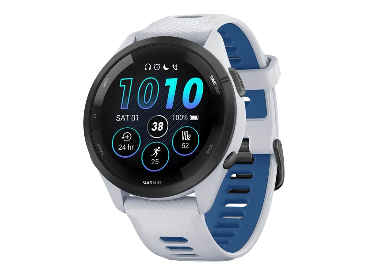 Garmin Forerunner 265 - 46 mm - Whitestone - intelligente Uhr mit Riemen - Handgelenkgröße: 135-205 mm - Anzeige 3.25 cm (1.3")8 GB - Bluetooth - ANT+ - Wi-Fi - 47 g